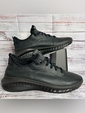 ECCO ST.360 Street Black Leather Sneaker Shoes Men’s Size 8-8.5